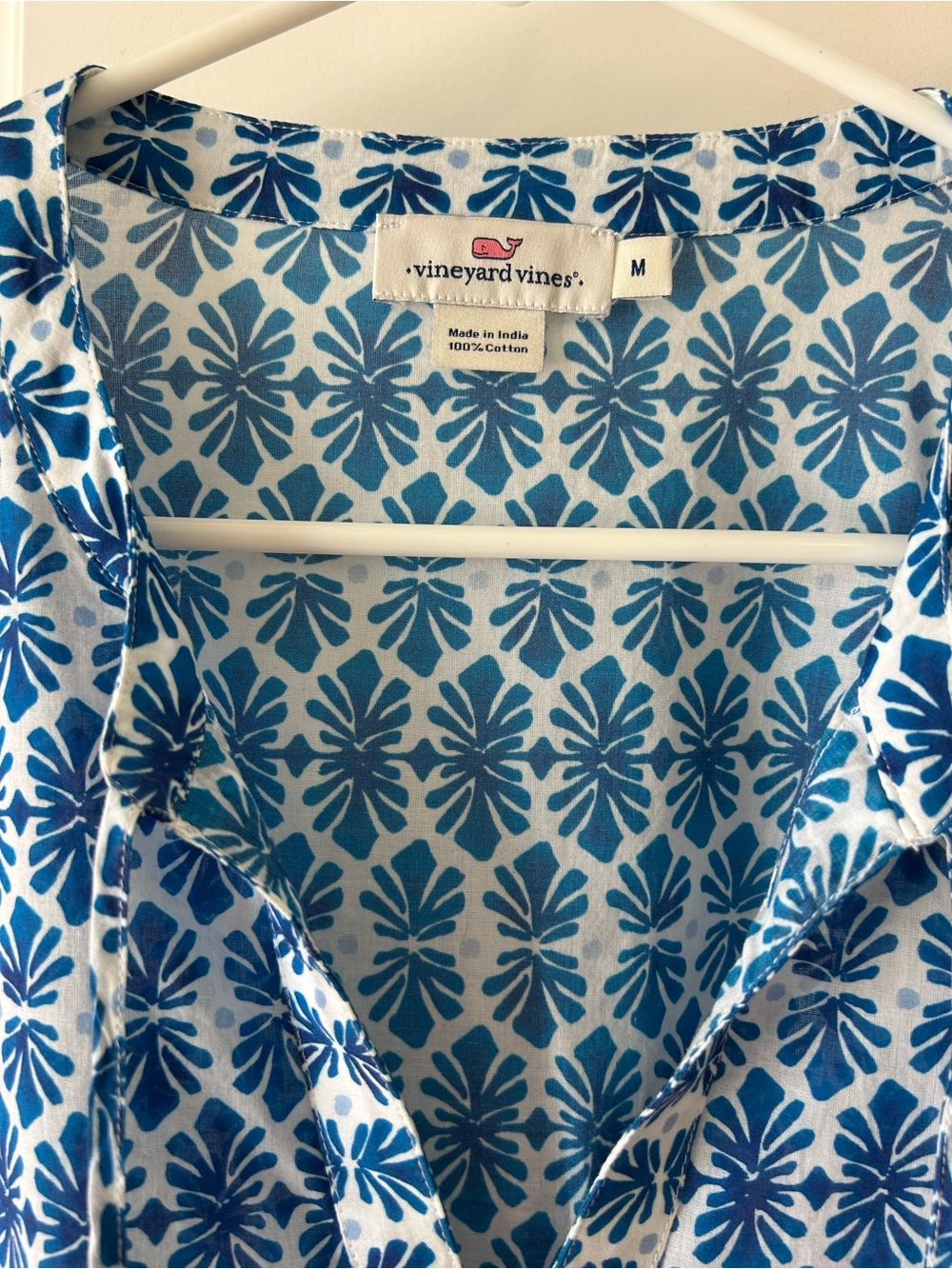 Vineyard Vines Blue Floral Peasant Tunic - Picture 3 of 4